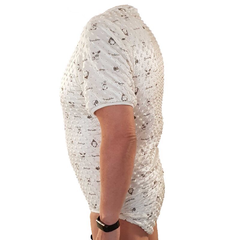 Flauschiger Schmuse Wickelbody mit kurz Arm