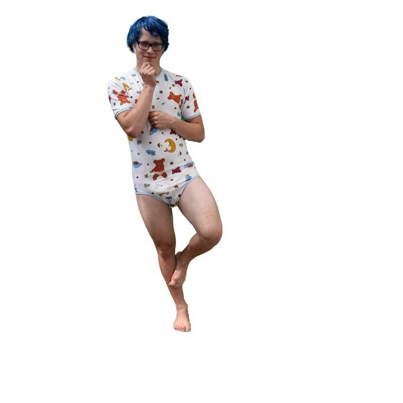 Wrap bodysuit without sleeves “Bear magic” - Only with us!