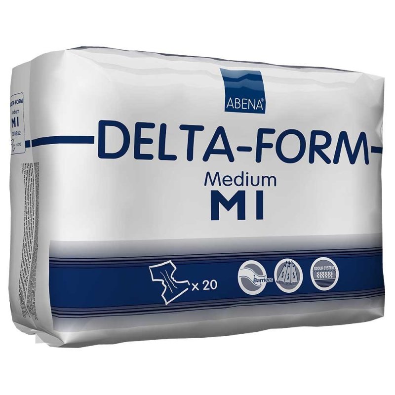 Delta Form 1 M1; Bauchumfang: 70 - 110 cm; Saugstärke: 1.700 ml. 20 Stück im Beutel