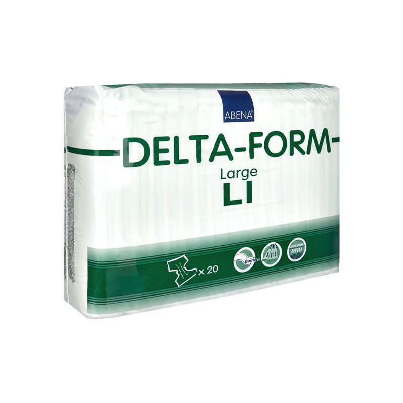 Delta Form 1 L1; Bauchumfang: 100 - 150 cm; Saugstärke: 2.200 ml. 20 Stück im Beutel