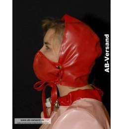 Strafm&uuml;tze Ronald mit Nuckelhalter PVC RED