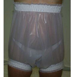 Schlupfhose - CONNY - Lackstoff - Hellblau - XL