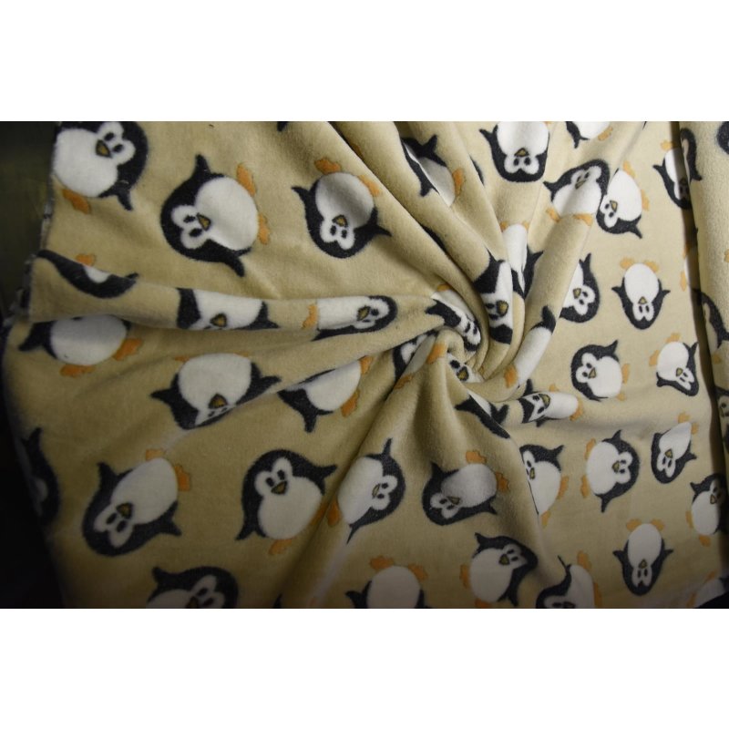 Fleece beige mit Pinguin