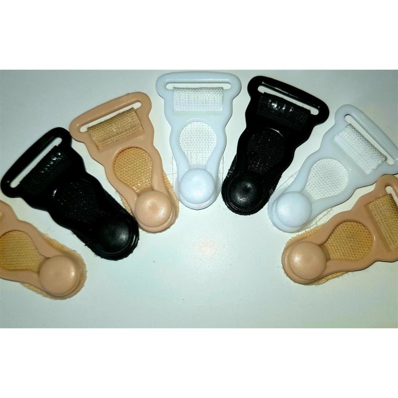 4 Stück VINTAGE Gürtelclips, Hakengreifer für Strumpfgürtel, Hüftgürtel, ca. 12mm