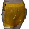 Button-up nappy pants Belinda with frills Latex 0,5 mm white XXXL