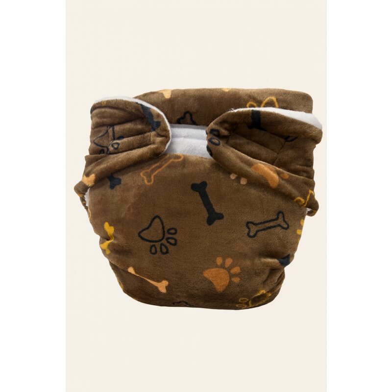 Omutsu “Puppy Dream” – Fluffy Cloth Diaper with Paws & Bones