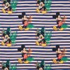 Mickey Mousekopf  blau gestreift