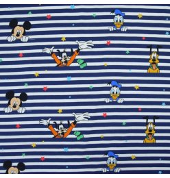 Mickey Mouse gestreift blau/weiss