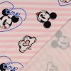 Mickey Mouse Herzen rosa/weiss gestreift