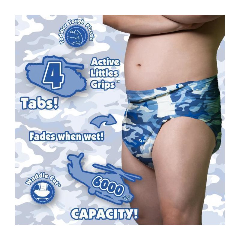 Booster Extra reinforced and extrag dicheTykables Cammies diaper pants colorful 1 single piece