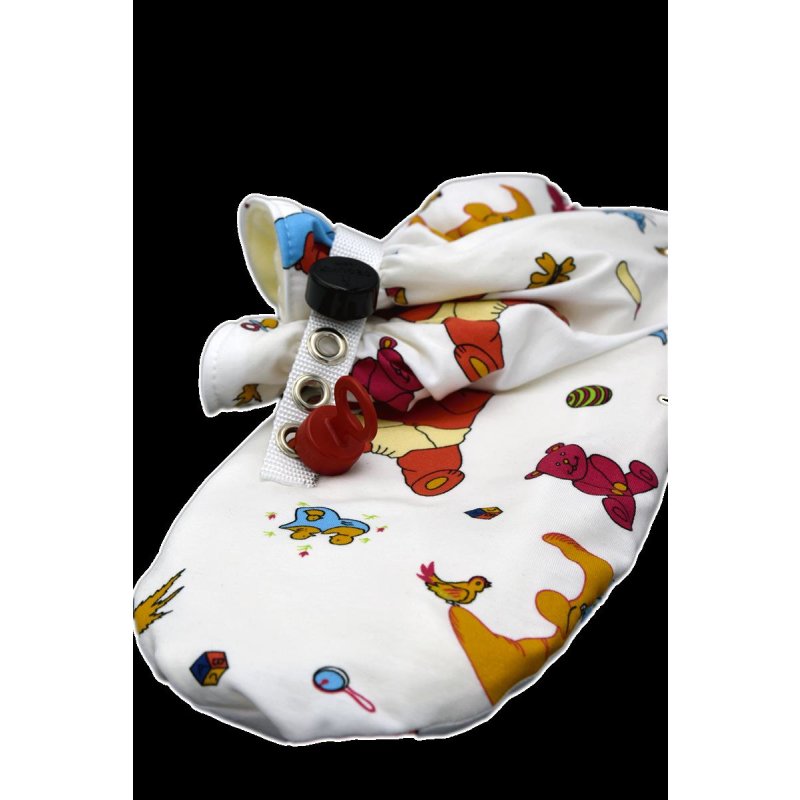 ABDL Bettschuhe Rufus Babynikky-hellblau bunt-Standart