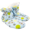 ABDL Bettschuhe Rufus Babynikky-hellblau bunt-Standart