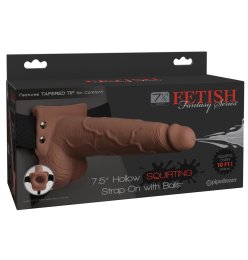 7,5“ Hollow Squirting Strap-on w/ Balls