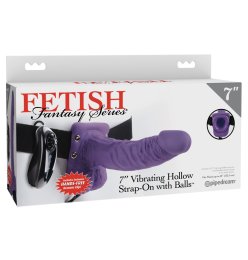 7“ Vibrating Hollow Strap-on