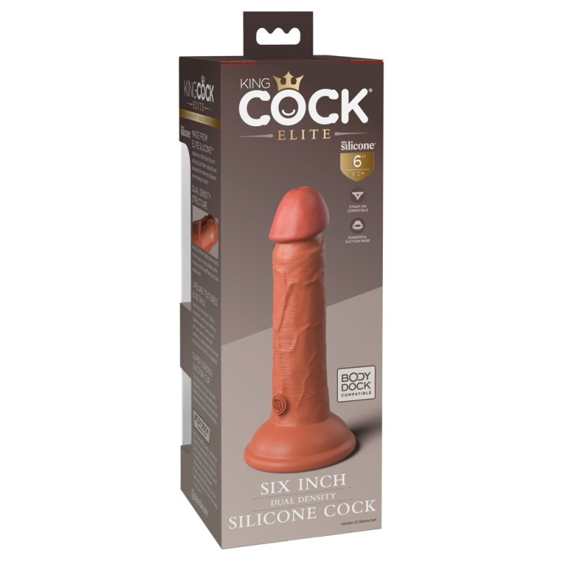6“ Dual Density Silicone Cock