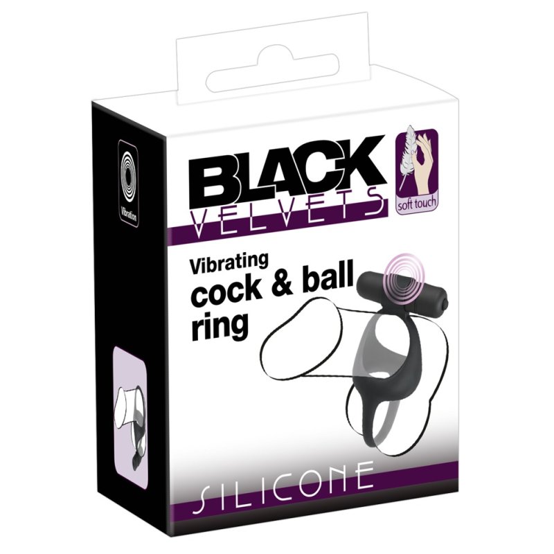 Vibrating cock & ball ring