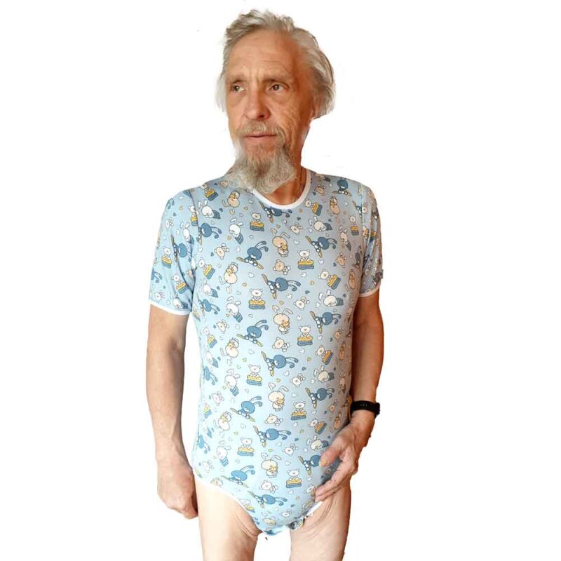 Wrap Bodysuit “Hasenparade” – sleeveless