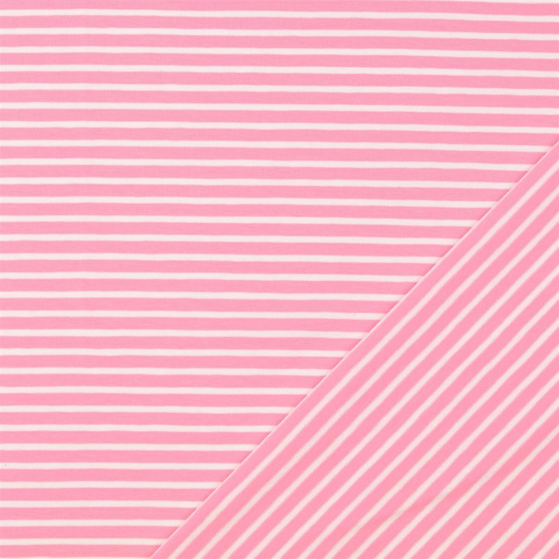 Jersey Druck rosa Streifen