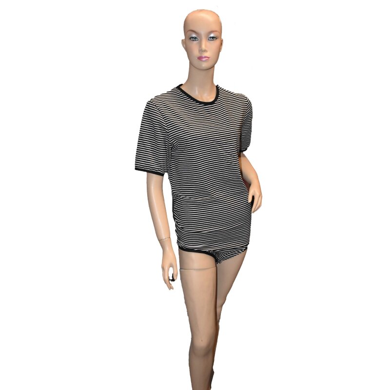 Wrap Bodysuit “Zebragefühl” – Sleeveless & Stylishly Striped