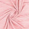 Short sleeve wrap bodysuit pink/white striped