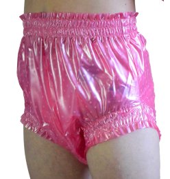 Slip-on pants - Schlupo -on No.: 1 PVC Pink dotted S