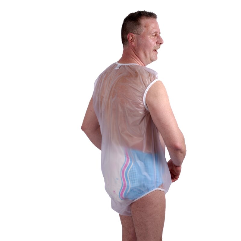 Wickelbody Gesiene aus PVC – geknöpft im Schritt, XS–5XL