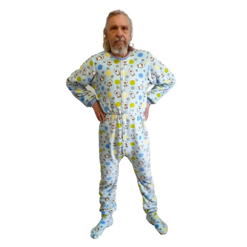 The cuddly romper suit made of fleece with duck motif i Front Yes XXL