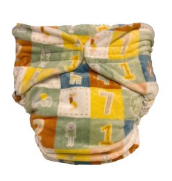 Omutsu fluffy pad diaper Colorful with numbers and animals