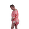 Spielbody R&uuml;schen gummiertes PVC Rosa gummiert L