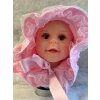 Nicoletta Sissy Mütze mit Rüschen Spitzte. Aus Fleece in Grundfarbe