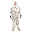 Cuddly fleece romper suit with paws and bones