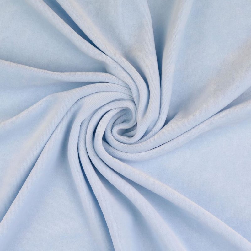 Baumwoll Nickistoff Hellblau Babyblau