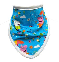 Baby Bandana Schal-L&auml;tzchen Blau mit Pepper