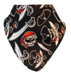 Baby Bandana Schal-L&auml;tzchen Schwarz mit Piraten