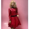 Kleid - JENNY Latex 0,5-rot Metallic-Maßanfertigung