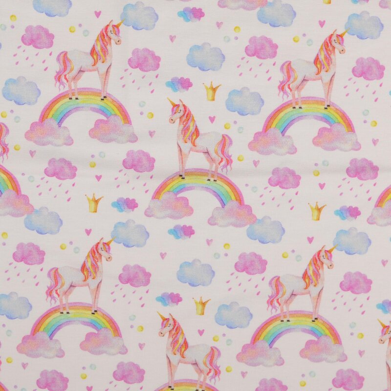 CO JERSEY  Weiß Einhorn