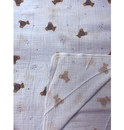 Muslin Cloth Diaper XL “Teddy Blue” –...