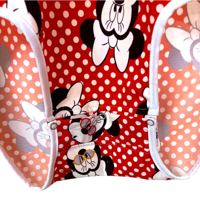 Wrap Bodysuit “Pünktchenmädchen” – Retro Short-Sleeve Snap Bodysuit