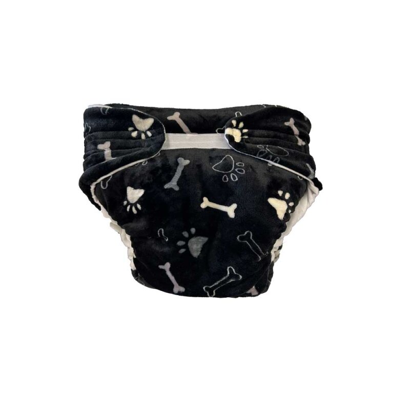 Omutsu “Pawfect Comfort” with Spreader Core – Black with Bones and Paw Prints