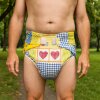 Omutsu “Blocks & Hearts” – Cloth Diaper Cover with Spreader Core