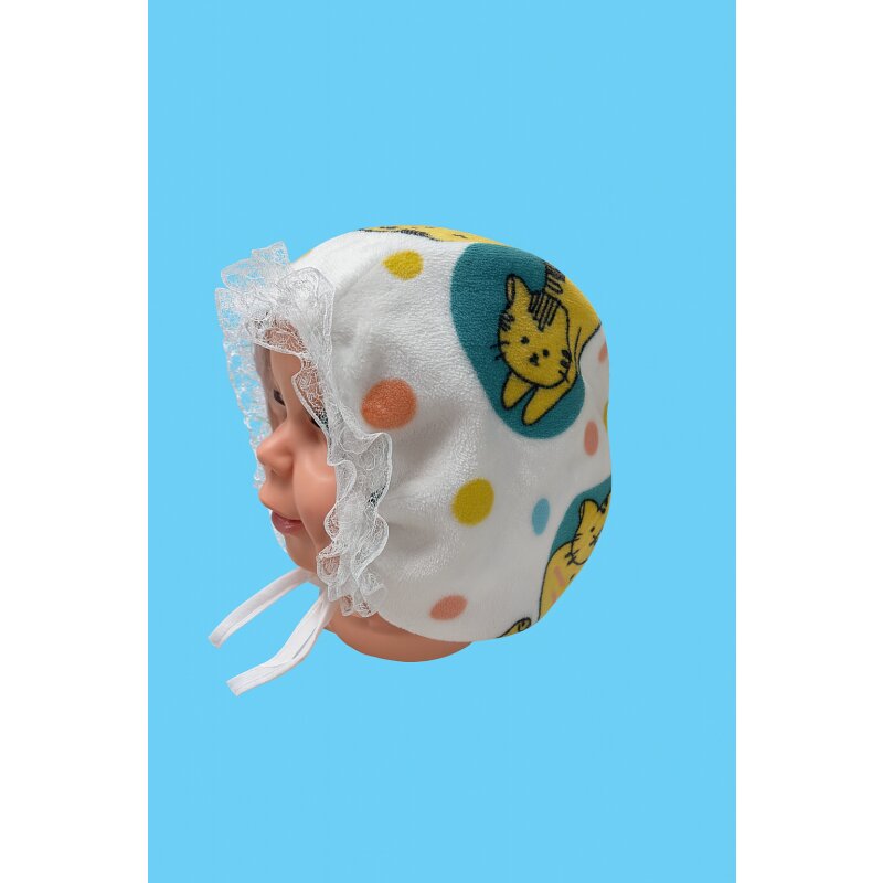 Fleece-Babymütze „Katzenliebe“