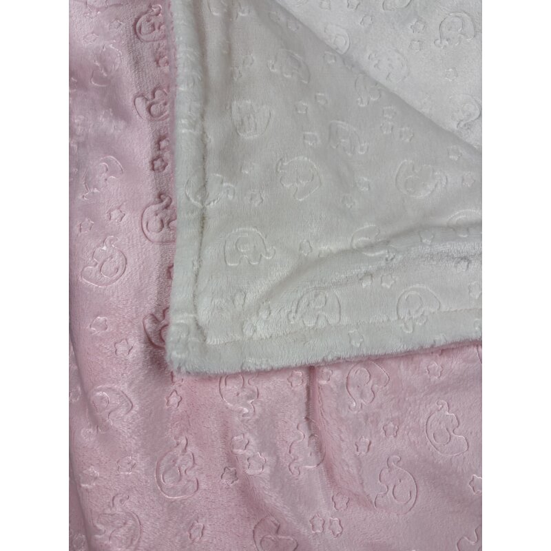 Premium Kuscheldecke „Babyträume“ – Rosa/Weiß oder Blau/Weiß