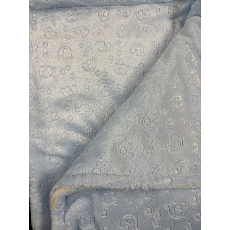 Premium Kuscheldecke „Babyträume“ – Rosa/Weiß oder Blau/Weiß