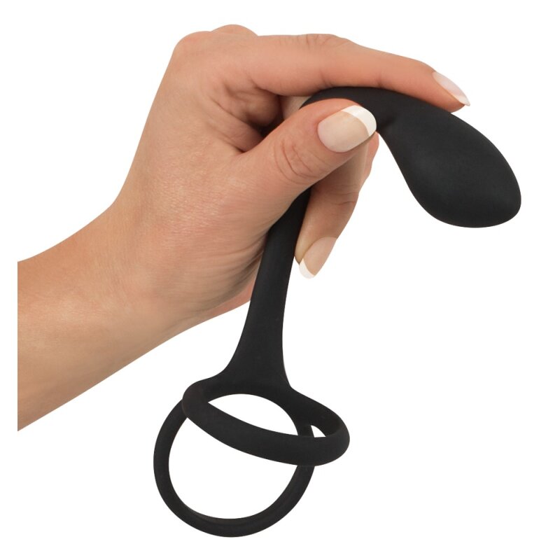 Cock & ball ring with butt plug