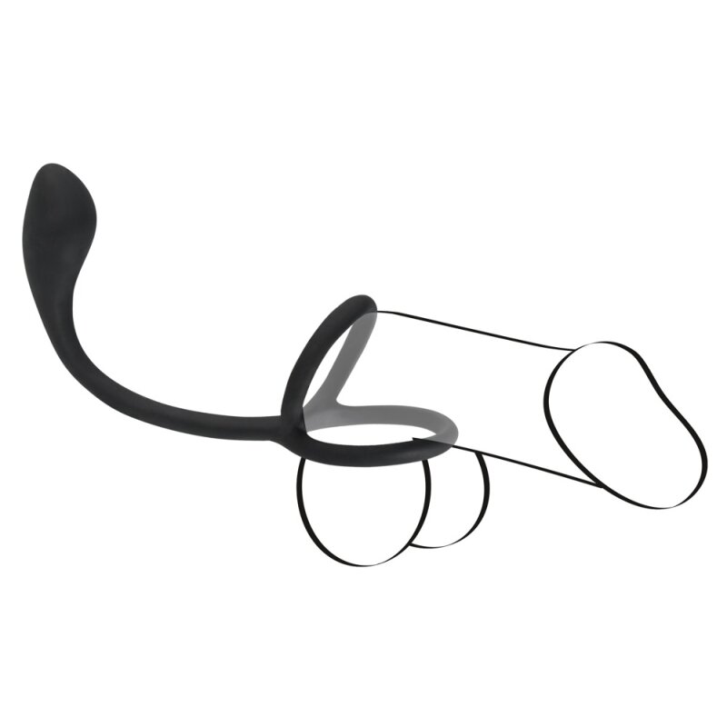 Cock & ball ring with butt plug