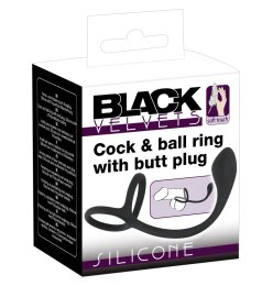 Black Velvets Cock + Ball ring