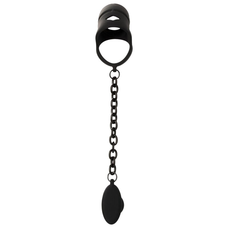 Cock cage with butt plug