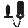 Cock cage with butt plug