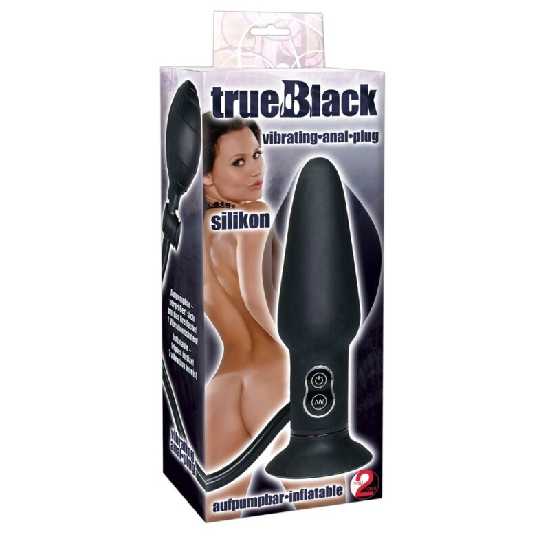 True Black Vibr. Anal Plug