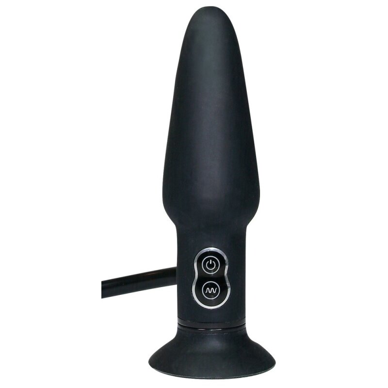 True Black Vibr. Anal Plug